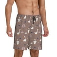thumbnail image 2 of Salouo cartoon geese Pattern Men's Sleep Pajama Shorts,Pajama Bottoms Elastic Waistband Sleep Pajama Short PJ Shorts for Men-XX-Large, 2 of 6