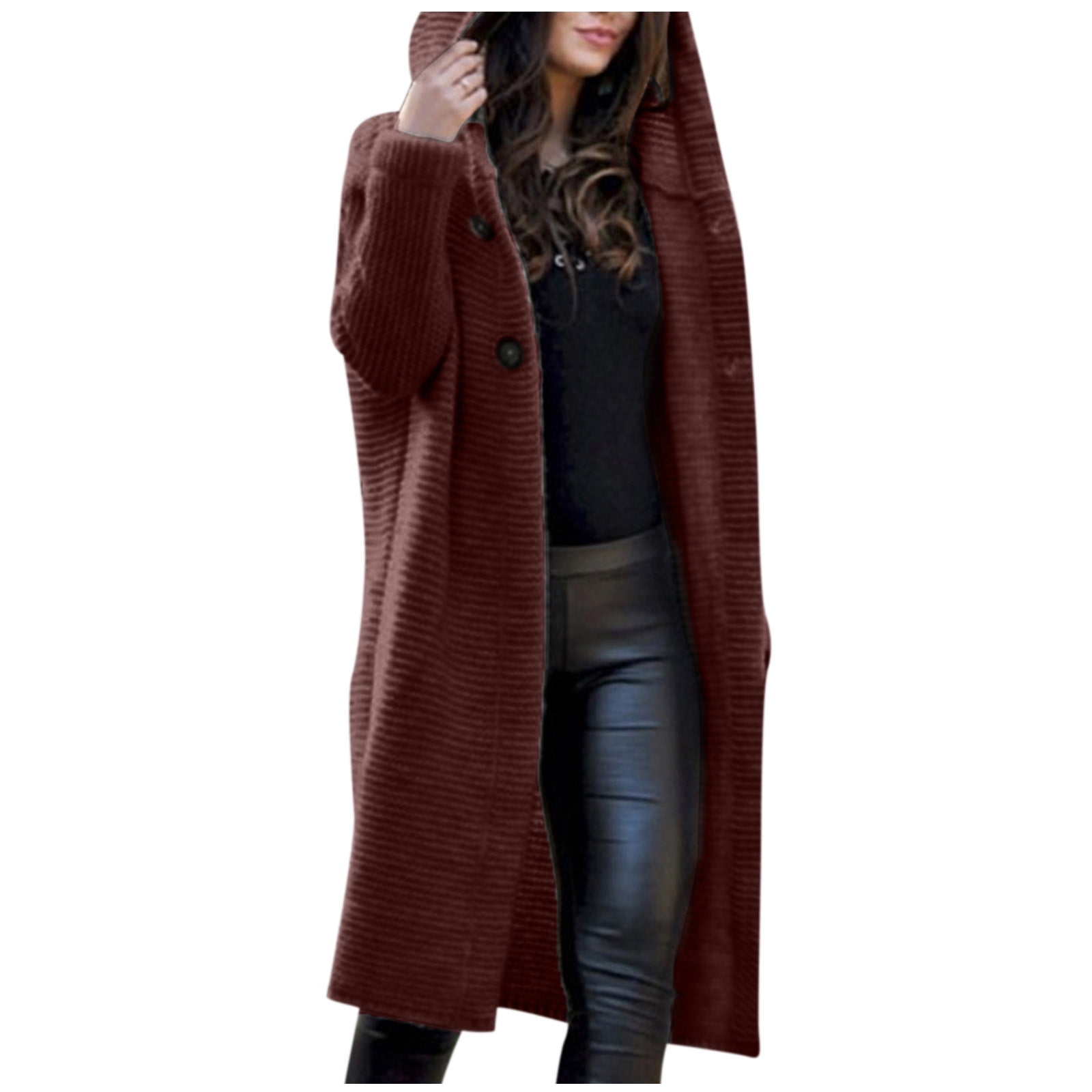 JDEFEG Long Jacket for Women Fashion Solid Open Front Long Elastic
