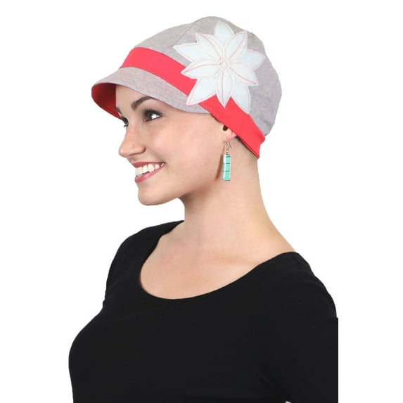 Chemo Hats for Women Cancer Headwear Headcoverings Soft Cotton Cute Baseball Caps (Copacabana)