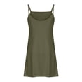 thumbnail image 5 of Atogsazn Womens Athletic Dress Built in Shorts Casual V-Neck Sleeveless Loose Dress Shorts Suits Summer T-Shirt Dresses Sets Green XL on Clearance, 5 of 7
