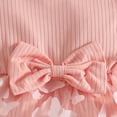 thumbnail image 5 of mgoYE Baby Girl Summer Clothes Newborn Outfit Ruffle Romper Infant Baby Dress Bow Headband Flower Cute Outfits Girls(Pink,3-6 Months), 5 of 6