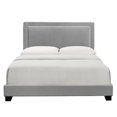 thumbnail image 1 of Home Fare Contrast Welt Trim King Bed in Cream / Dove Grey, 1 of 2