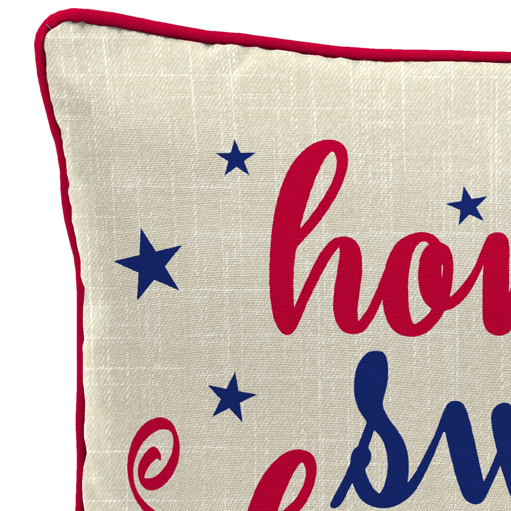 Jordan Manufacturing 18" x 18" Cream Home Sweet Home Outdoor Throw Pillow (2-Pack)