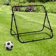 thumbnail image 2 of Soozier Rebounder Net Soccer Kickback Target Goal Kids Adults Football Training Aid Multi-Sports Practice Adjustable Black, 2 of 9