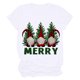 thumbnail image 2 of Pntutb Mujer Casual Cuello Redondo Manga Corta Árbol De Navidad Impreso Camiseta Top Pntutb Pntutb-4270, 2 of 7