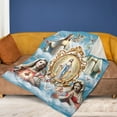thumbnail image 2 of Lotusprinthandmade Jesus's Mother Fleece Blanket 2 Sizes (Made in US) (80"x60"), Religious-Themed Throw, 2 of 5