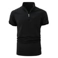 thumbnail image 1 of pstuiky camisetas para hombre, Camisa tipo cárdigan de manga corta con botones y solapa de color liso para hombre, estilo verano, a la moda, con bolsillo camisas casuales para hombre l, 1 of 4
