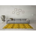 thumbnail image 3 of Ahgly Company Indoor Round Abstract Yellow Modern Area Rugs, 8' Round, 3 of 4
