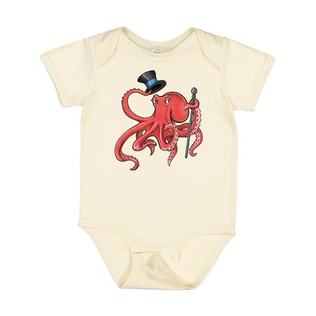 

Inktastic Formal Octopus with Top Hat and Cane Gift Baby Boy or Baby Girl Bodysuit