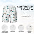 thumbnail image 6 of Picia Cartoon House Car pattern Mens Swim Trunks with Compression Liner Stretch Beach Shorts Quick Dry with Zipper Pockets No-Chafing Board Shorts-Large, 6 of 9