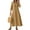 05# Light Brown, variant on Qwertyu Linen Dresses for Women 2025 Trendy Flowy Boho Dress Casual Loose Fit V Neck 3/4 Sleeve Maxi Dresses Modest Fall Beach Vacation Sundress Navy XL