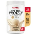 thumbnail image 2 of GNC Live Well Protein Powder, 25g Whey Protein, Creamy Vanilla, Gluten Free, No Sugar Added, 16 Servings, 2 of 8