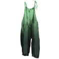 thumbnail image 3 of MKOSPLRT Girls Sleeveless Jumpsuit Adjustable Straps Gradient Print Linen Blend Overalls with Pockets Ages 5 to 14, 3 of 10