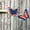 multi, variant on Rustic Metal Hanging American Flag Butterfly Wall Door Yard Signs 5th of July White Blue Red Indoor Outdoor Decorations