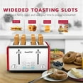 thumbnail image 4 of Toaster 4 Slice, Geek Chef Stainless Steel Extra-Wide Slot Toaster with Dual Control Panels of Bagel/Defrost/Cancel Function, 6 Toasting Bread Shade Settings, Auto Pop-Up, Multicolor, 4 of 7