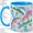 Blue, variant on Pastel Ocean Fish Accent Mug, 11oz Ceramic Coffee Cup for Fish Lovers