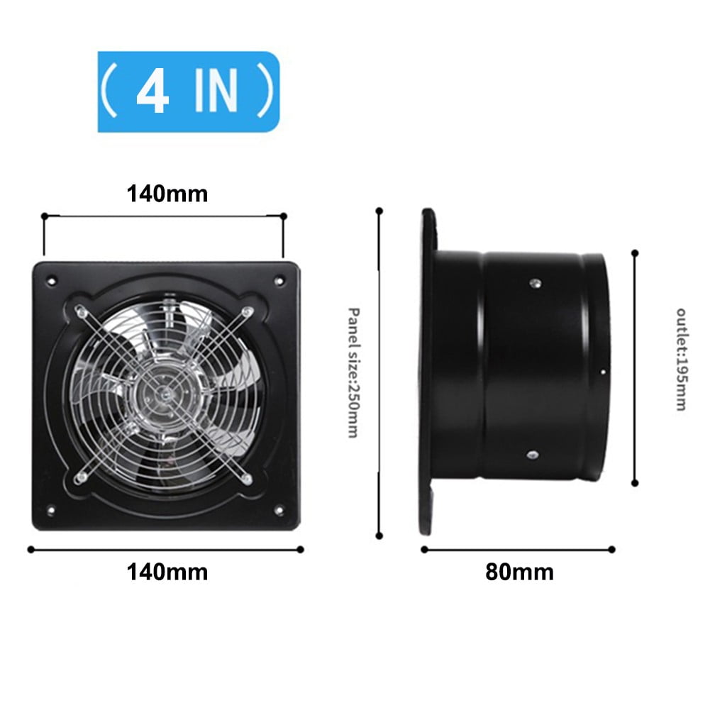 4 Inch Exhaust Fan Kitchen Exhaust Fan For Window Wall Mounted Bathroom 80W