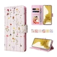 thumbnail image 3 of Compatible with Samsung Galaxy S22 Plus 5G Case Retro Gilded Flower PU Leather RFID Blocking Wallet Cover, 3 of 5