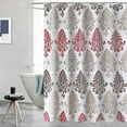 thumbnail image 4 of Shower Curtain for Bathroom with 12 Hooks Polyester Fabric Machine Washable Waterproof Shower Curtains 72 x 72 Inch, 4 of 7