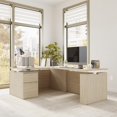 thumbnail image 3 of Stratus 60W Standing L Desk with File Cabinet in Natural Elm - Engineered Wood, 3 of 8