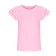 thumbnail image 5 of CYRBOKO Girls T Shirts, Casual Comfy Breathable Cut-out sleeves Summer Tops Pink Size 12-13 T, 5 of 8