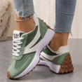 thumbnail image 6 of Domzle Sneakers for Women Retro Fashion Trendy Sneakers with Foam Insole Casual Shoes for Walking Tennis Non-Slip Shoes Green Wide-6.5, 6 of 8