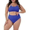 thumbnail image 2 of DARING DIVA Plus Size Two Piece Swimsuit for Women Scoop Neck 2X Royal Blue, 2 of 5