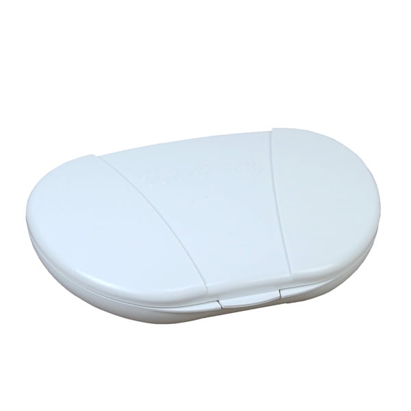 VitaCarry 8 Compartment Pill Box for Mediscations, Vitamins, and Other Pills (White)