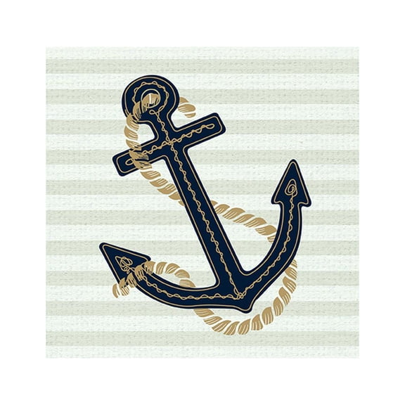 Harman Anchor Paper Napkin Nautical Blue Luncheon Pack of 20 6.5" x 6.5"