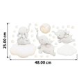 thumbnail image 3 of Coofit Wall Sticker DIY Cartoon Elephant Cloud Moon Star Wall Decal Wall Art Sticker, 3 of 6