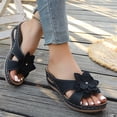 thumbnail image 4 of Slippers for Women, Open Toe Wedge Heel Thick Bottom Slide Sandals for Summer Casual Beach, 4 of 9