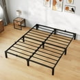 thumbnail image 6 of Metal King Bed Frame, 10" High Platform Bed Frame, Heavy Duty 800Lbs Capacity, No Box Spring, No Screws Needed with Reinforced Slats, Easy Assembly, Black, 6 of 6