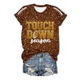 thumbnail image 3 of Graphic Tees for Women's T-Shirts T Womens Casual Fashion Printed Crew Neck Short Sleeve Pullover T Shirt Brown S, 3 of 4