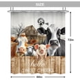 thumbnail image 3 of Farm Cow Shower Curtain 60Wx72H Inch Funny Vintage Bull Cattles Western Animal Rustic Wooden Shower Curtain Bathroom Set Country Nature Waterproof Bath Decoration Accessories Home Decor, 3 of 6