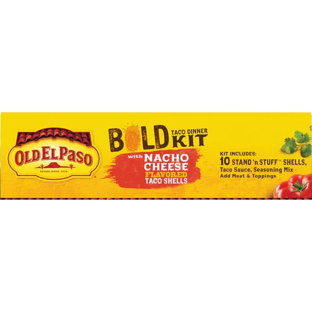 Old El Paso Taco Dinner Kit with Nacho Cheese Shells, 9.5 oz