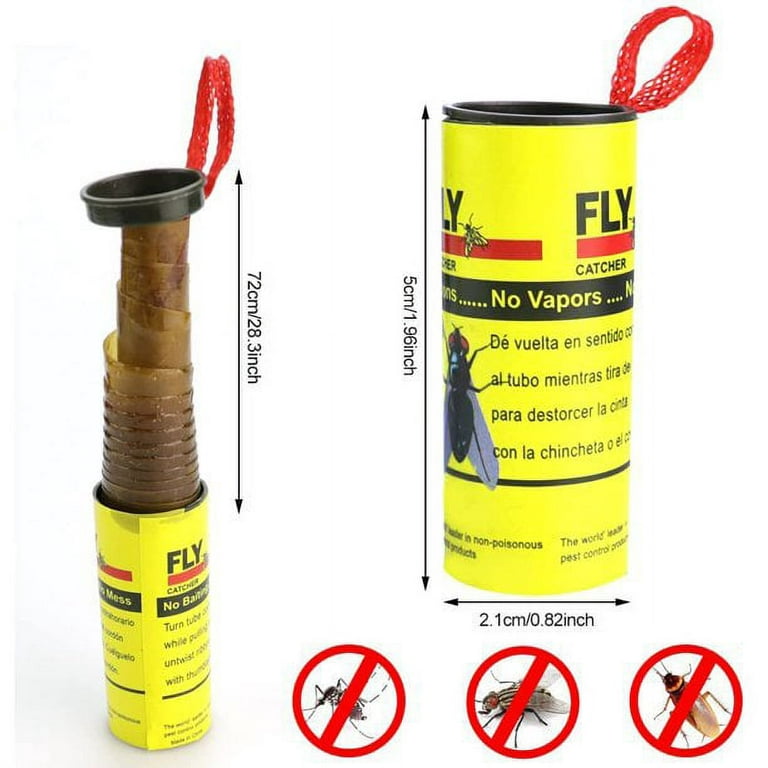 Fly Paper Sticky Fly Trap Indoor/outdoor Hanging Fly Paper - Temu