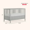 thumbnail image 3 of Dream On Me Synergy MOD 5-in-1 Convertible Crib, Converts from Baby Crib to Toddler Bed, Day Bed, Kids Bed and Full Size Bed, Three Adjustable Mattress Height Positions, Cool Gray, 3 of 7