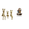 thumbnail image 1 of Escultura de figura,Estatua sentada Figura Escultura Adorno,Letrero de mesa,Decoración de escritorio acrílica Rincón festivo Decoración del hogar,Decoración de fiesta Adorno de escritorio, 1 of 8