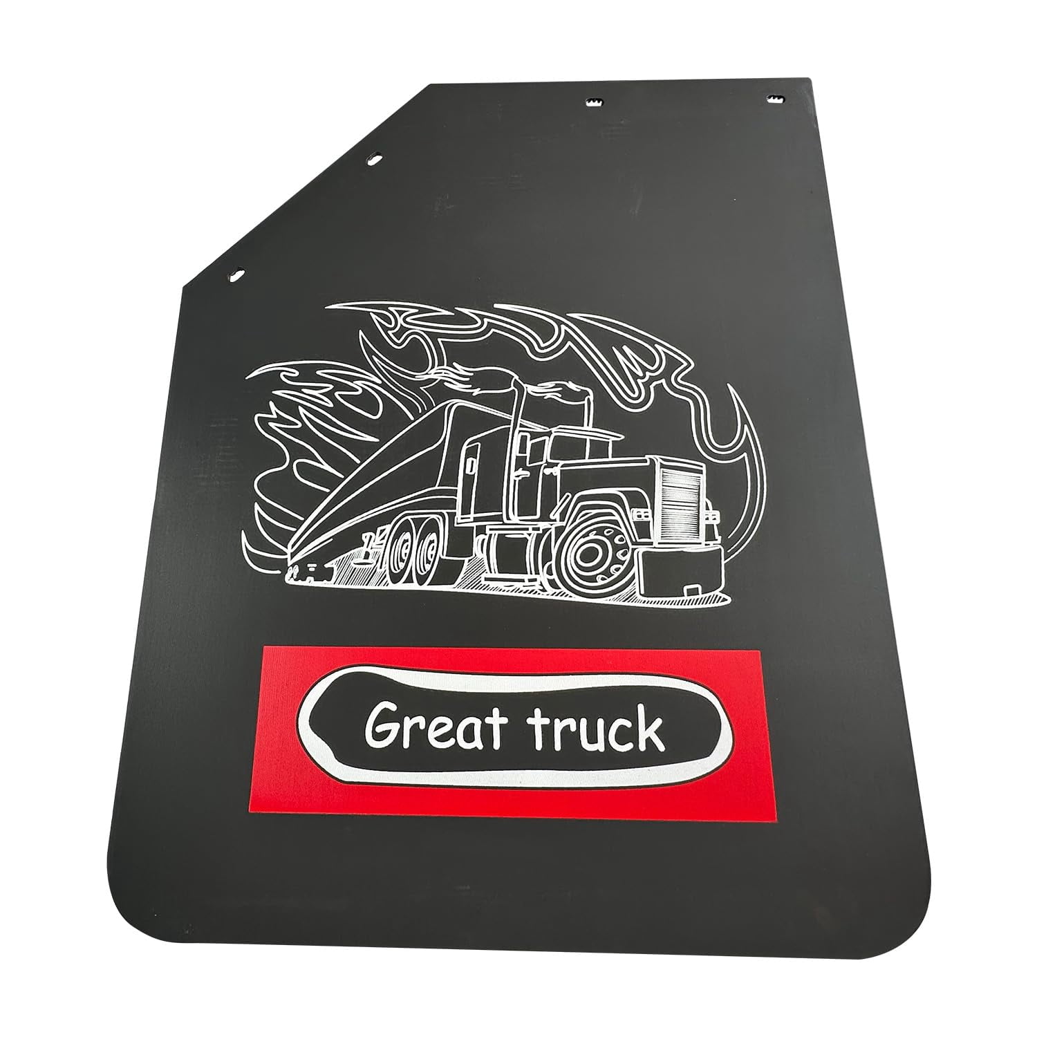 BST BSSP Mud Flaps for Semi Trucks Tractor Trailer Great-Truck Pattern,Heavy Duty Rubber Universal Mudflaps Splash Guard, 24 x 30Inch,Pair Set
