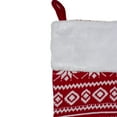 thumbnail image 3 of Northlight 22" Red and White Rustic Lodge Knit Christmas Stocking with Cuff, 3 of 4