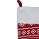 Northlight 22" Rouge et Blanc Rustique Lodge Tricot Bas de Noël avec Manchette – image 3 sur 4