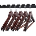 thumbnail image 1 of Pack 20 Ganchos de Madera con Barra Plana y Gancho Giratorio, 1 of 4