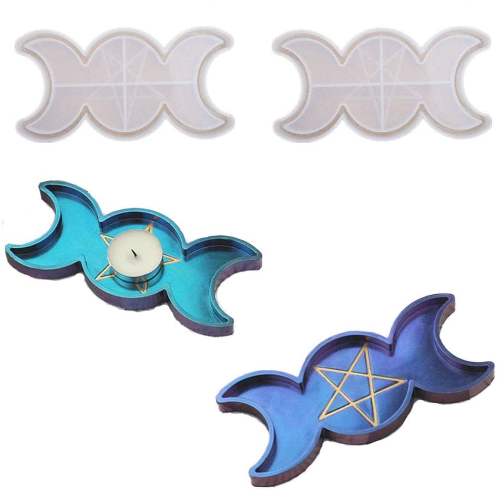 1 x Sun /& Moon Star Plate Tray Silicone Mold DIY Resin Epoxy Craft Casting Q5V0