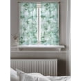 thumbnail image 5 of Green Abstract Curtains 54 Inch Length, Sheer Curtains for Bedroom Living Room Window Modern Oil Painted Art Contemporary Rod Pocket Voile Drapes Kitchen Curtains Small Half Window 52"x54" 2 Panels, 5 of 6