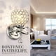 thumbnail image 3 of Lámpara de pared de cristal glamurosa, moderna lámpara de pared de cristal con adornos colgantes para un ambiente llamativo, ideal para dormitorio, sala de estar, pasillo (plateada), 3 of 5