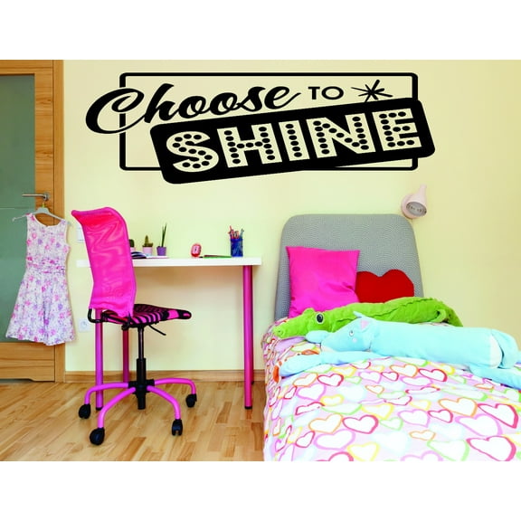 New Wall Ideas Choose To Shine Girl Teen Kids Inspirational Life Quote 16x24"