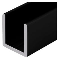 Matte Black Frameless Shower Door Aluminum Deep U-Channel for 1/2" Thick Glass - 95 in long