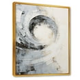 thumbnail image 2 of Designart "Majestic Motion In White And Grey" Abstract Spirals Floater Framed Wall Art Prints, 2 of 5