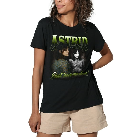 Beetlejuice Beetlejuice Astrid Homage Women's Loose T-Shirt, Black, Small