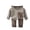 Khaki, variant on vdgthytj Unisex Kids 2 Piece Outfits Long Sleeve Crew Neck Plaid Tops with Patch Pocket Solid Long Pants Fall Winter Warm Loungewear Sets(1-2Years,Purple)